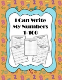 I Can Write My Numbers 1-100 Printables (CCSS Aligned)