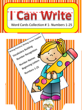 I Can Write Collection #1-Numbers 1-25 (Picture Word Cards)