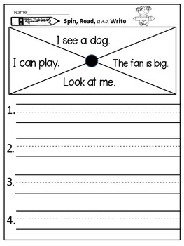 Kindergarten Handwriting Practice (Sentences) by Dana's Wonderland