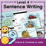 Level 4 Sentence Writing: Colons & Commas in Lists