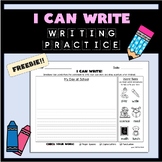 I Can Write! Writing Prompt Practice FREEBIE for Kindergar