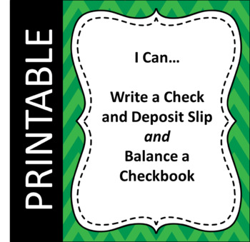 Preview of How to Write a Check, Deposit Slip, and Balance a Checkbook Printable Version