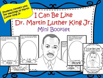 Preview of I Can be Like Dr. Martin Luther King Jr. Mini Booklet