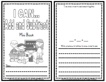 Preview of I Can...Add & Subtract Mini Book {Math Strategies}