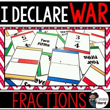 Preview of I Declare Fraction War: Compare fractions in different representations