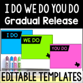 I Do You Do We Do Gradual Release Templates styled for Texas TEKS