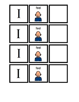 Preview of I Feel ,,,; PECS, Autism, Speech and Language