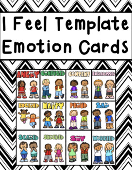 I Feel Template and Emotion Cards by Wishful Learning by Beckie Lee