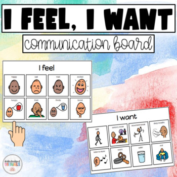 Preview of I Feel and I Need Communication Board - Emotional Regulation - Coping Strategies