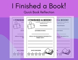 Read to Self- I Finished a Book! Reflection