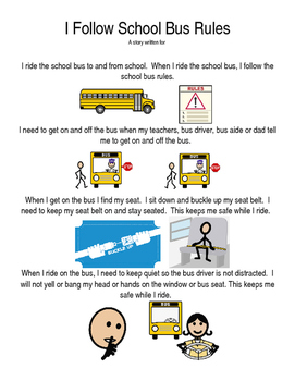 Preview of I Follow School Bus Rules