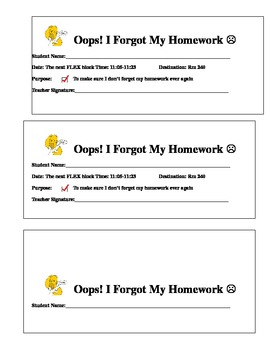 what to do if i forgot my homework