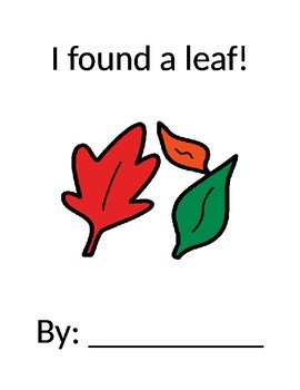 Preview of I Found a Leaf! A Fall preposition book