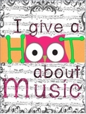 I Give a HOOT About Music Bulletin Board Kit