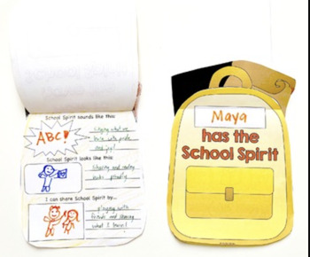 Preview of I Got the School Spirit Book Craft: Back to School Activity ELA Community