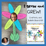 I Grew and GREW! Spring Flower Craft with Bulletin Board |