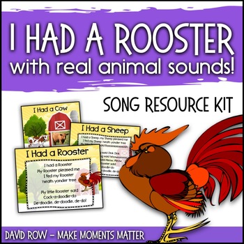 Preview of I Had a Rooster - Cumulative Folk Song with Real Animal Sounds