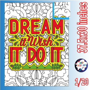 Preview of I Have A Dream - Collaborative coloring page activity