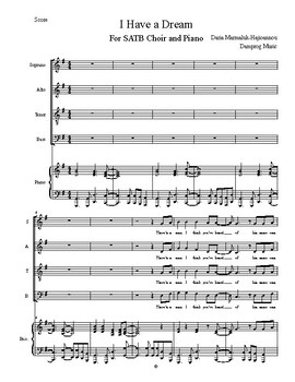 Preview of I Have A Dream - Full Choir Arrangement For SABT Voices