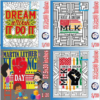 Preview of I Have A Dream -MLK Day  Collaborative Poster | Meaning Activity for Bundle