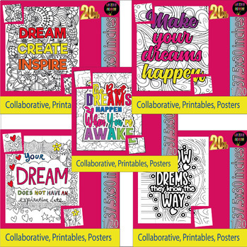 Preview of Kindness Project Collaborative Coloring Poster Choose to Be Kind bundle