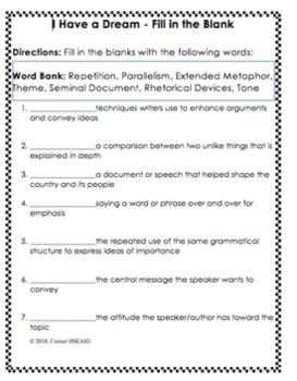 rhetorical devices used in martin luther king speech