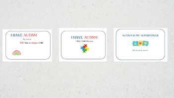 Preview of I Have Autism / Is Autistic Disability ID Card/ Autism awareness