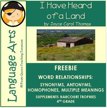 Preview of I Have Heard of a Land: Word Relationships/Common Core Aligned