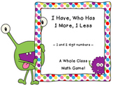 Place Value Game- I Have, Who Has 1 More, 1 Less