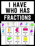 I Have Who Has - 24 Fractions Cards
