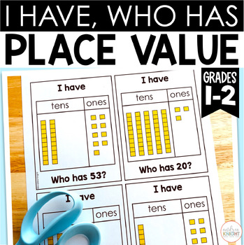 Preview of Place Value Games - Tens and Ones - I Have Who Has Activity Cards - 2 Sets