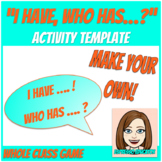 "I Have, Who Has" Activity Template