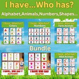 I Have...Who Has ? Alphabet,Colors,Numbers,Animlas... Card