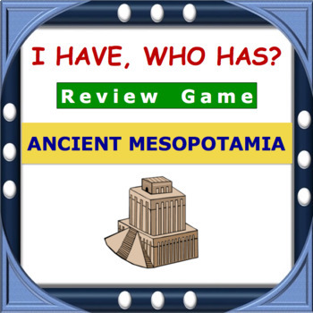 Preview of I Have, Who Has Ancient Mesopotamia Review Game - 40 Editable Game Cards