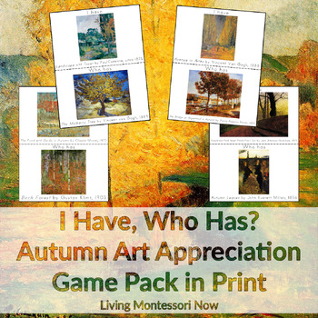 Preview of I Have, Who Has? Autumn Art Appreciation Game Pack in Print