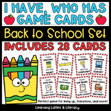 I Have Who Has Back to School Activity Task Cards First We