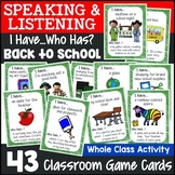 I Have Who Has Back to School Game {Speaking and Listening