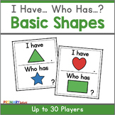 2D Shapes Game with I Have Who Has Game