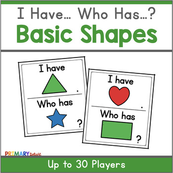 Preview of 2D Shapes Game with I Have Who Has | 1st Grade Math Games for Geometry