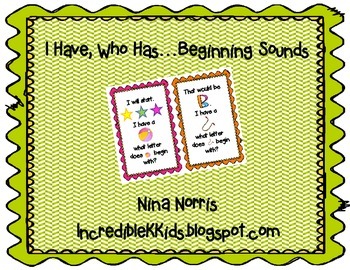 Preview of I Have Who Has? Beginning Sounds