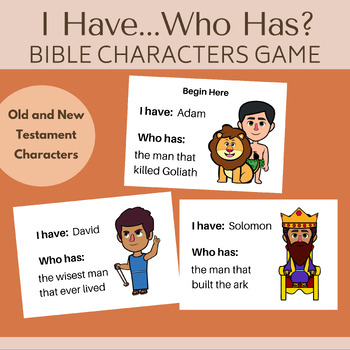 Preview of I Have... Who Has Bible Characters Game