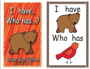 Preview of I Have… Who Has…? Brown Bear Edition