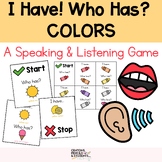 I Have, Who Has? Card Game - Colors