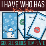 I Have Who Has Card Game Editable Template | Winter or Chr