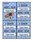 I Have, Who Has Card Template Math Theme