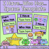 I Have, Who Has Card Template Space Themed