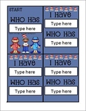 I Have Who Has Card Template with a Reading Kids theme