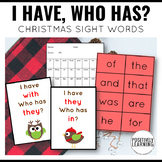 I Have Who Has Christmas Sight Word Games for Small Readin