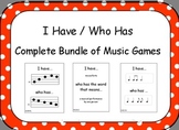 I Have / Who Has Complete Bundle of Music Games