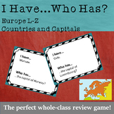 I Have...Who Has: Countries and Capitals of Europe (Review